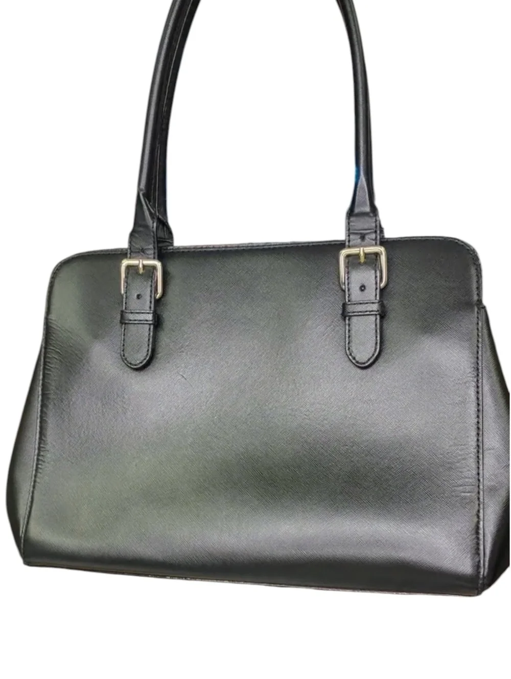 Kate Spade New York Black Saffiano Leather Large Shoulder Tote Work Laptop Bag